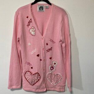 Storybook Knits “Pocket Full of Near” Sweater-Perfect for Valentine’s Day,Size L